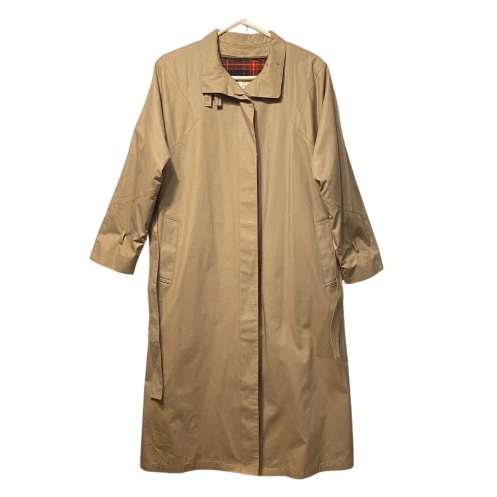 London Fog Trench Coat 8R Khaki Removable Lining USA